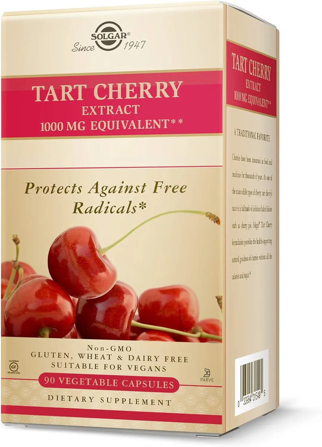 SOLGAR - Solgar Tart Cherry 1000Mg. 90 Capsulas - The Red Vitamin MX - Suplementos Alimenticios - {{ shop.shopifyCountryName }}