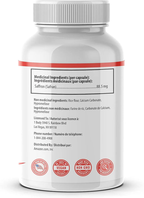 1 BODY - 1 Body Saffron Extract 88.5Mg. 60 Capsulas - The Red Vitamin MX - Suplementos Alimenticios - {{ shop.shopifyCountryName }}