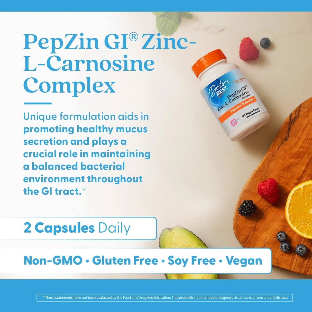DOCTOR'S BEST - Doctor's Best PepZin GI Zinc-L-Carnosine Complex 120 Capsulas - The Red Vitamin MX - Suplementos Alimenticios - {{ shop.shopifyCountryName }}