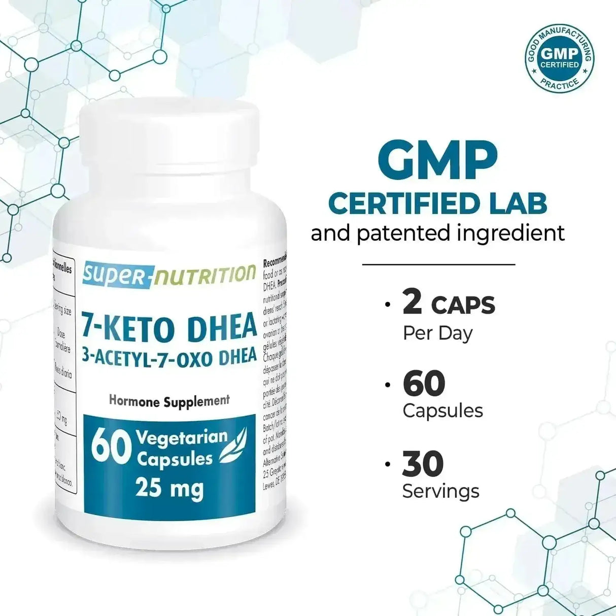 SUPER SMART - Supersmart - 7-Keto DHEA 25Mg. 60 Capsulas - The Red Vitamin MX - Suplementos Alimenticios - {{ shop.shopifyCountryName }}