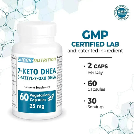 SUPER SMART - Supersmart - 7-Keto DHEA 25Mg. 60 Capsulas - The Red Vitamin MX - Suplementos Alimenticios - {{ shop.shopifyCountryName }}