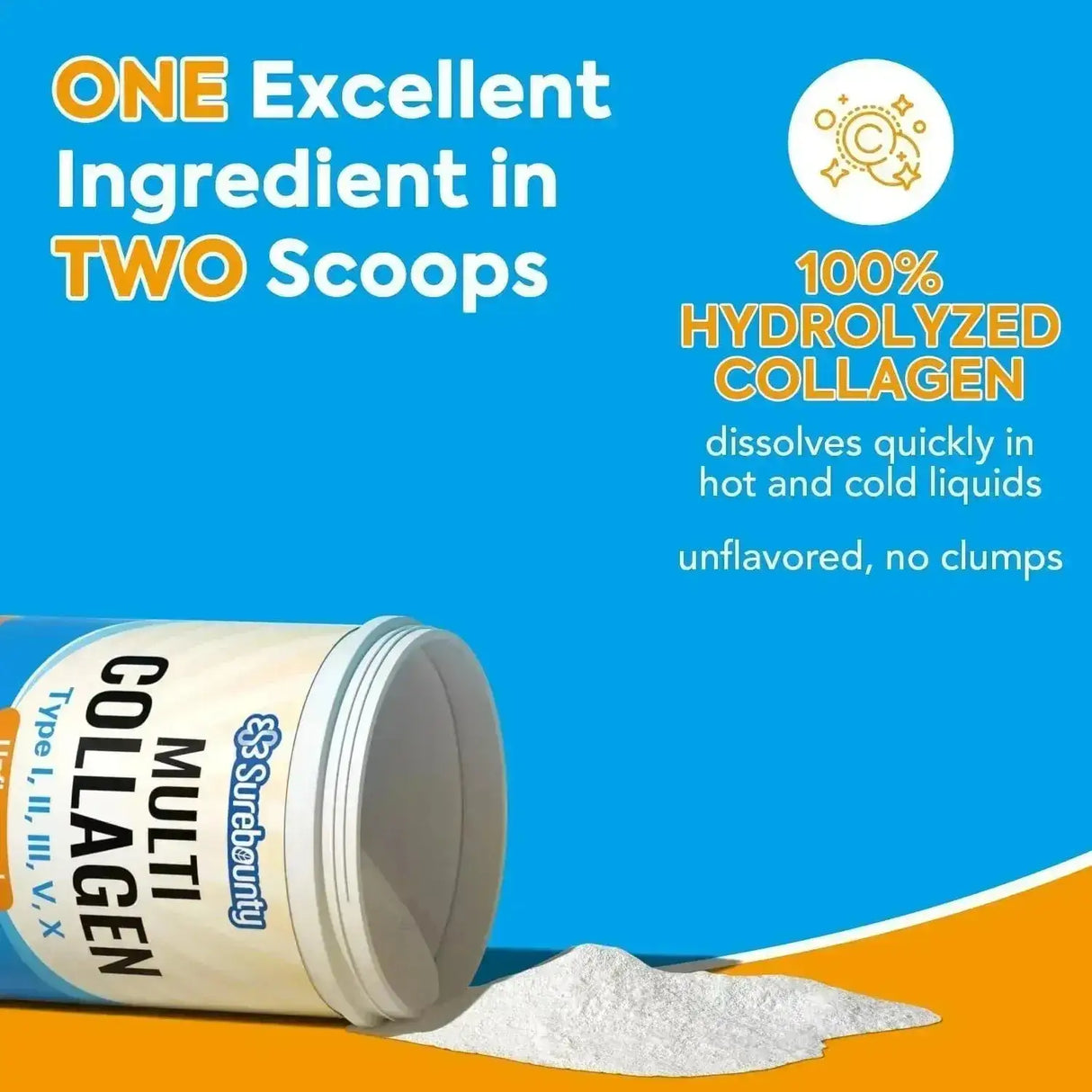 SUREBOUNTY - Surebounty Multi Collagen Powder 227Gr. - The Red Vitamin MX - Suplementos Alimenticios - {{ shop.shopifyCountryName }}