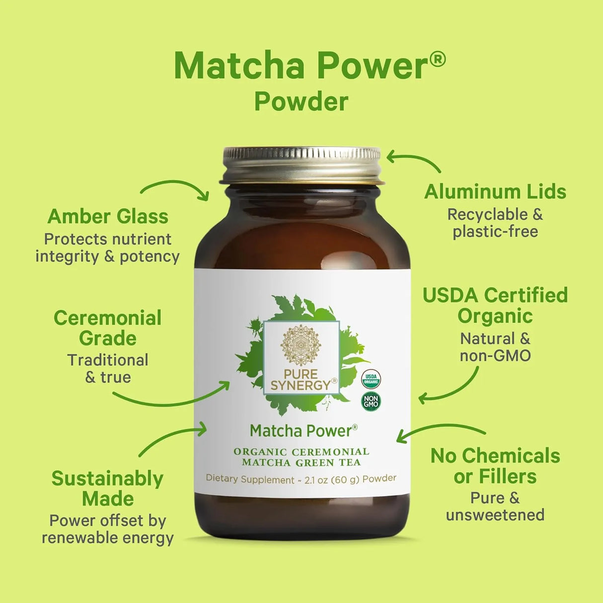 PURE SYNERGY - PURE SYNERGY Matcha Power 60Gr. - The Red Vitamin MX - Suplementos Alimenticios - {{ shop.shopifyCountryName }}