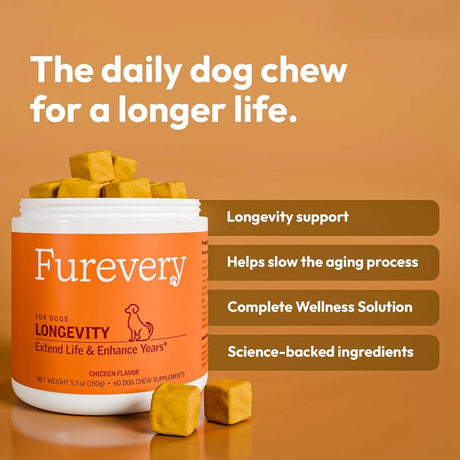 FUREVERY - Furevery Daily Dog Multivitamin Chicken Flavored 60 Masticables - The Red Vitamin MX - Multivitamínicos Para Perros - {{ shop.shopifyCountryName }}