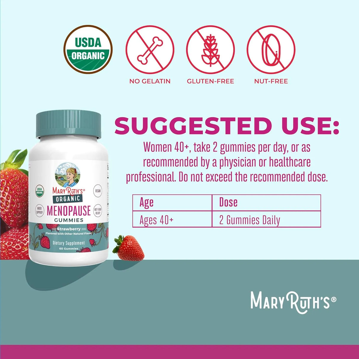 MARY RUTH ORGANICS - MaryRuth's Organic Menopause Gummies 60 Gomitas - The Red Vitamin MX - Suplementos Alimenticios - {{ shop.shopifyCountryName }}