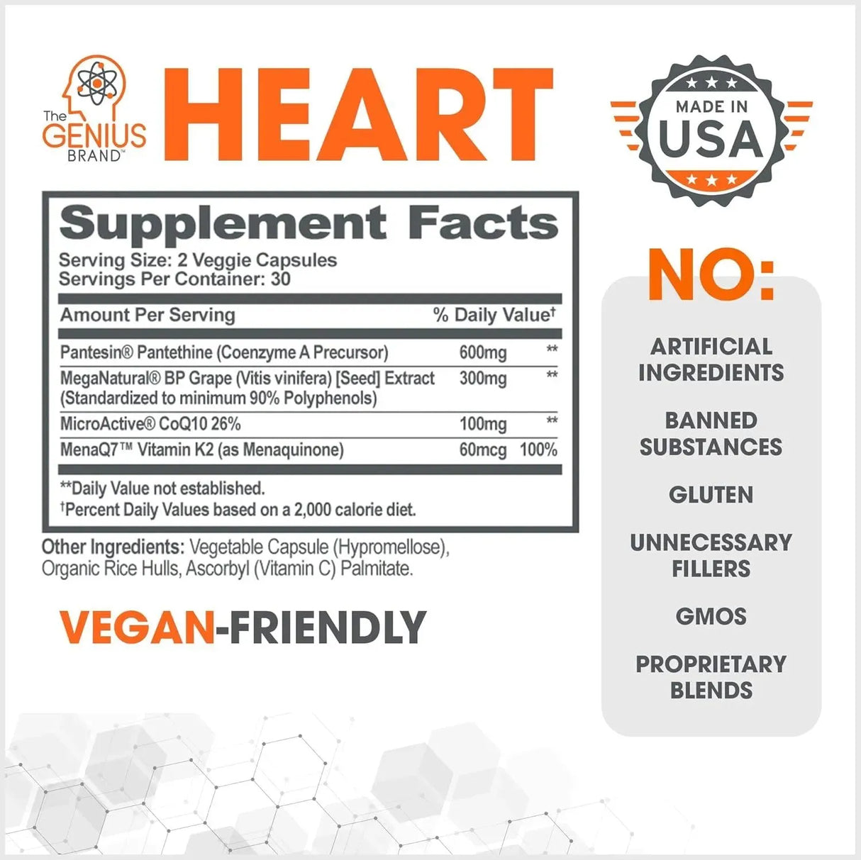 THE GENIUS BRAND - The Genius Brand Genius Heart 60 Capsulas - The Red Vitamin MX - Suplementos Alimenticios - {{ shop.shopifyCountryName }}