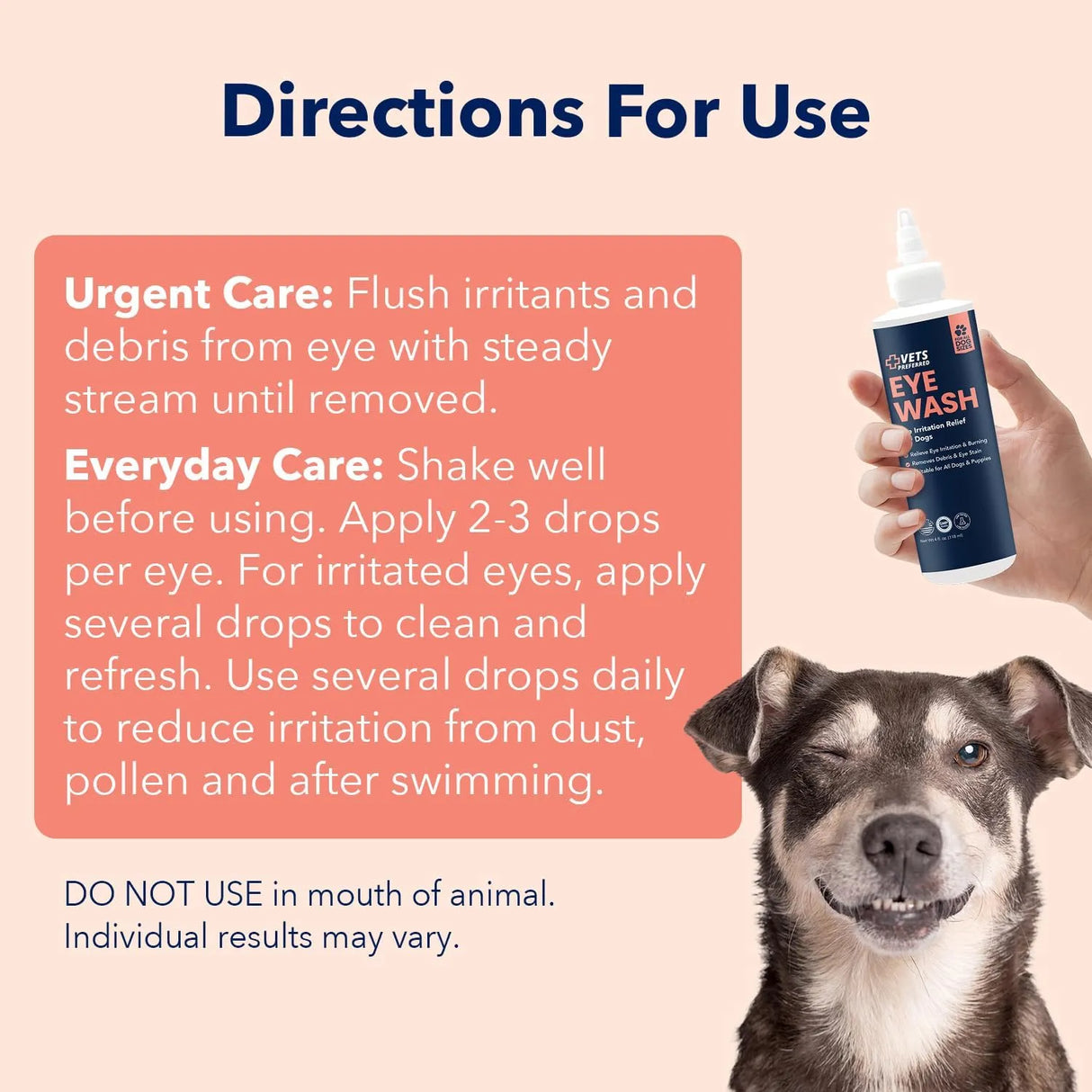 VETS PREFERRED - Vets Preferred Eye Cleaner for Dogs 4 Fl.Oz. - The Red Vitamin MX - Cuidado De Los Ojos De Los Perros - {{ shop.shopifyCountryName }}