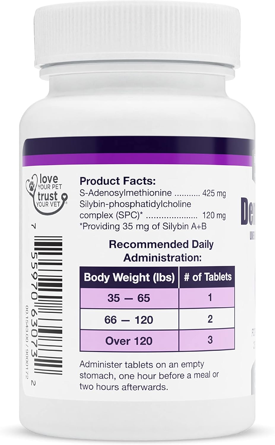 Nutramax Laboratories Denamarin Liver Health Supplement for Large Dogs 30 Tabletas