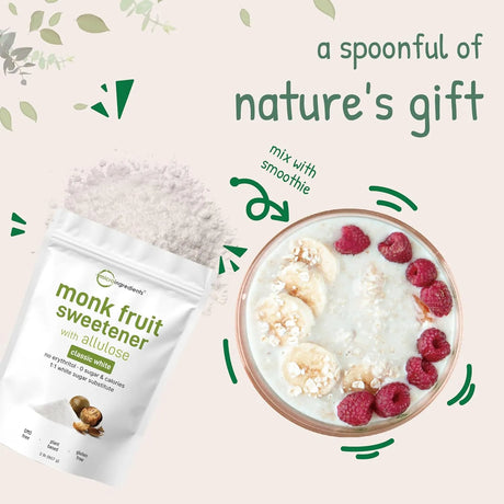 MICRO INGREDIENTS - Micro Ingredients Monk Fruit Sweetener with Allulose 907Gr. - The Red Vitamin MX - Suplementos Alimenticios - {{ shop.shopifyCountryName }}