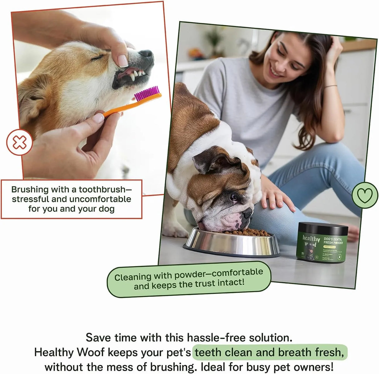 HEALTHY WOOF - HEALTHY WOOF Dental Powder for Dogs 120Gr. - The Red Vitamin MX - Cuidado Dental Para Perros - {{ shop.shopifyCountryName }}