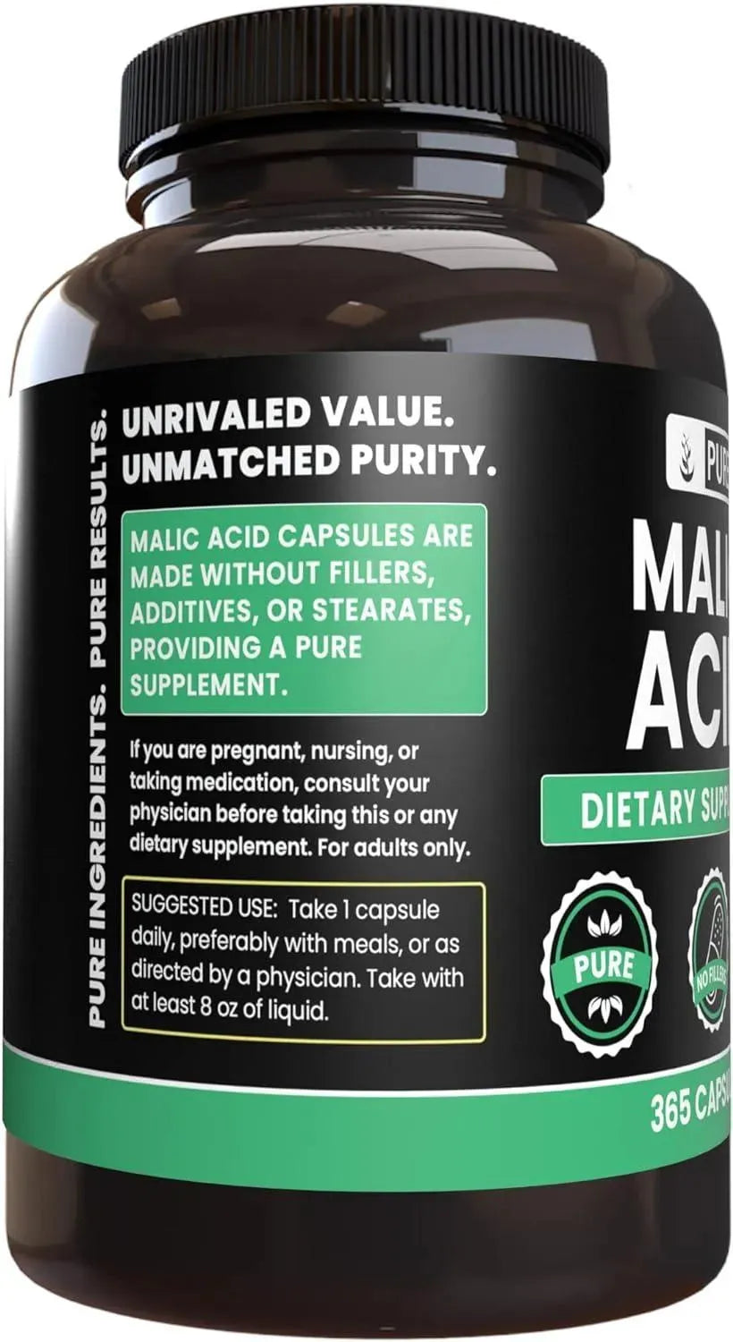 PURE ORIGINAL INGREDIENTS - Pure Original Ingredients Malic Acid 365 Capsulas - The Red Vitamin MX - Suplementos Alimenticios - {{ shop.shopifyCountryName }}