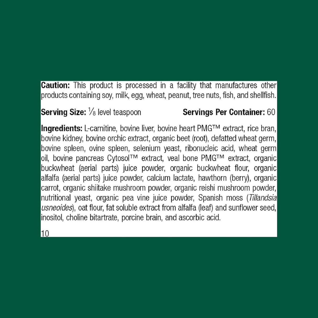 Standard Process Canine Cardiac Support 25Gr.