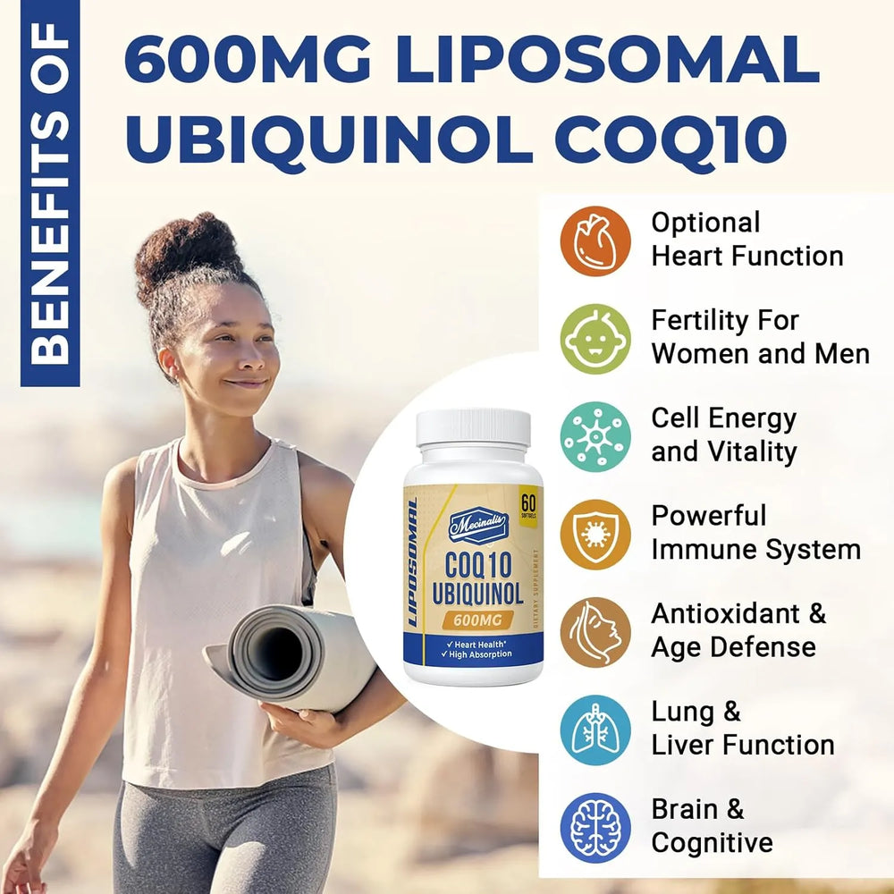 MECINALIS - MECINALIS Liposomal CoQ10 Ubiquinol 600Mg. 60 Capsulas Blandas 2 Pack - The Red Vitamin MX - Suplementos Alimenticios - {{ shop.shopifyCountryName }}
