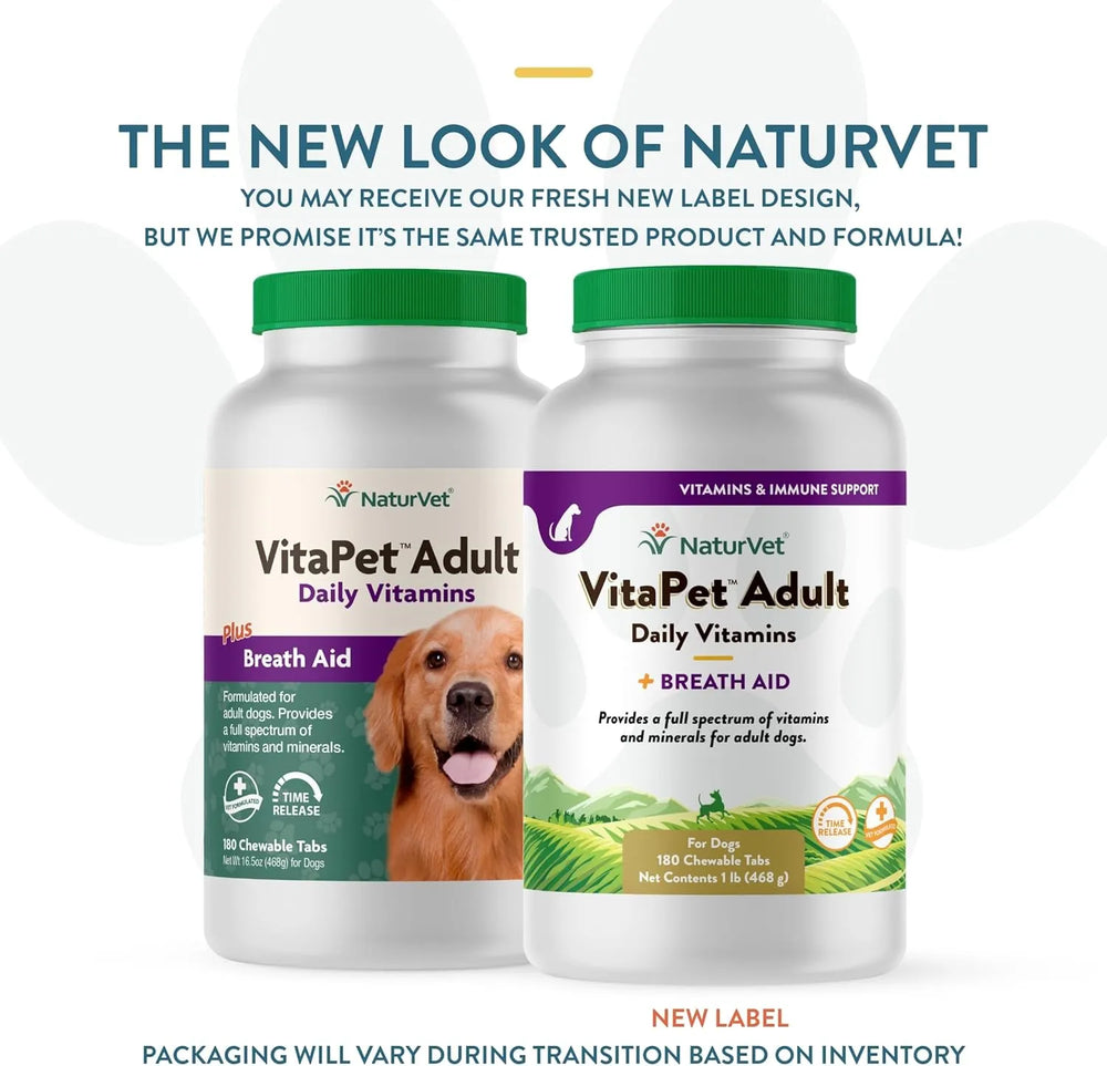 NATURVET - NaturVet VitaPet Adult Daily Vitamins for Dogs 180 Tabletas Masticables - The Red Vitamin MX - Multivitamínicos Para Perros - {{ shop.shopifyCountryName }}