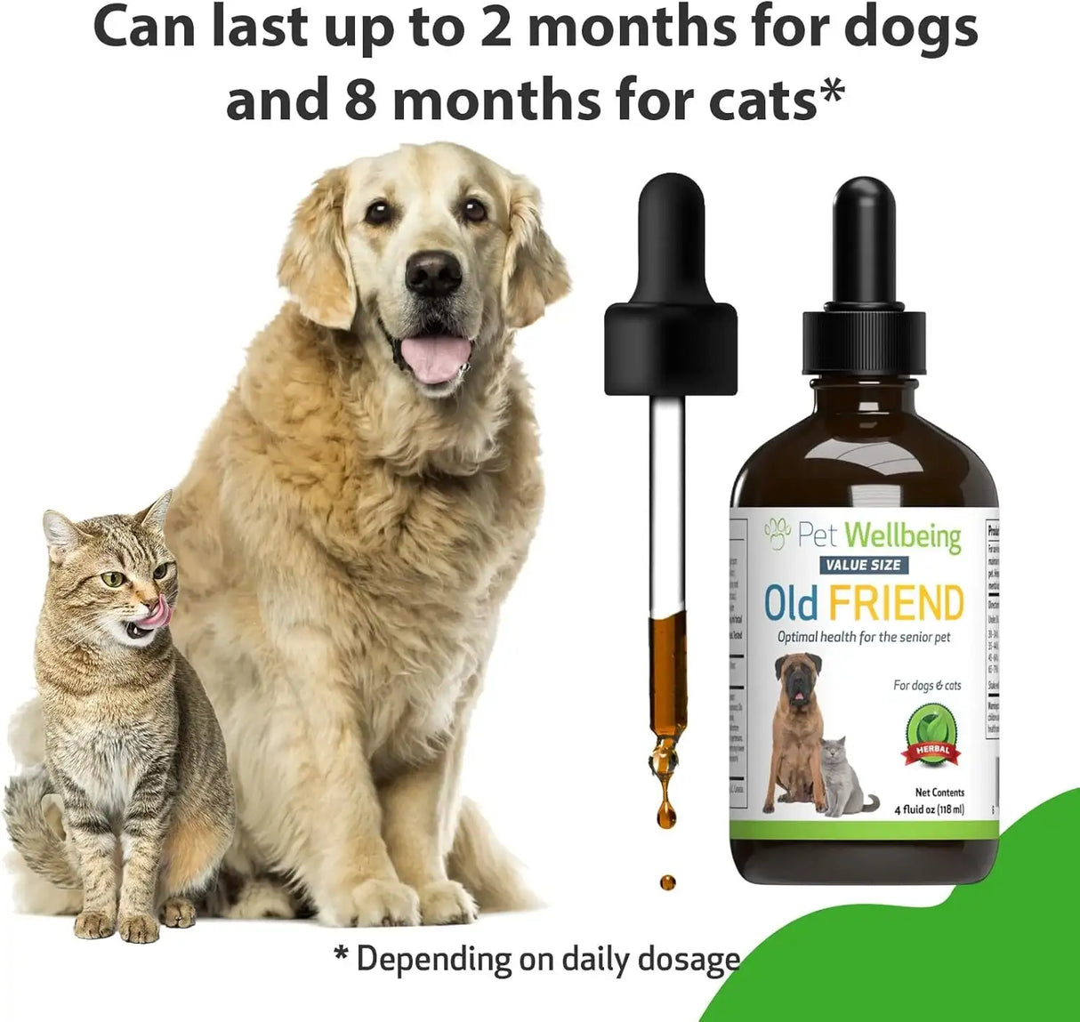 PET WELLBEING - Pet Wellbeing Old Friend for Senior Dogs 4 Fl.Oz. - The Red Vitamin MX - Multivitamínicos Para Perros - {{ shop.shopifyCountryName }}