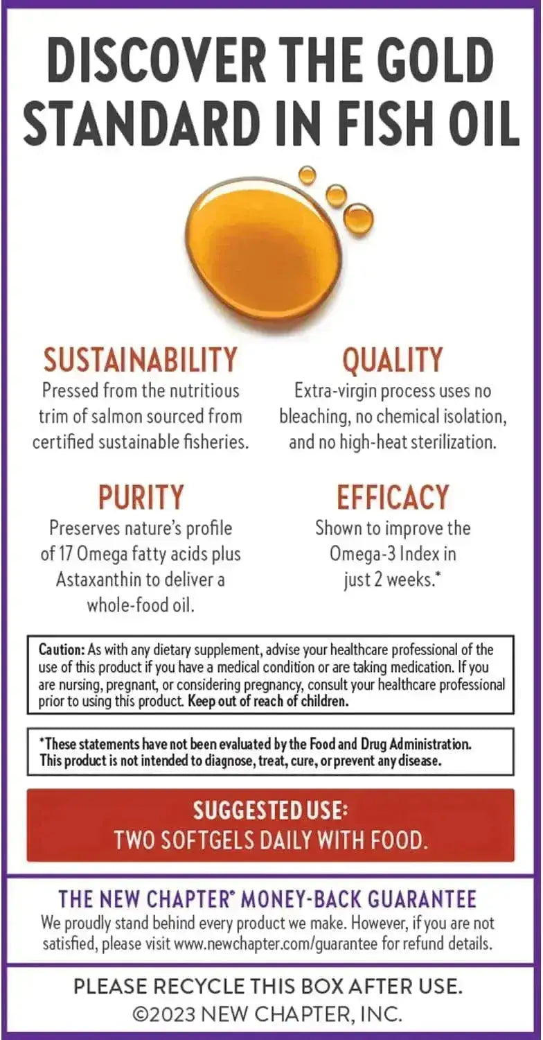 NEW CHAPTER - New Chapter Wholemega Fish Oil 1000Mg. 60 Capsulas Blandas - The Red Vitamin MX - Suplementos Alimenticios - {{ shop.shopifyCountryName }}