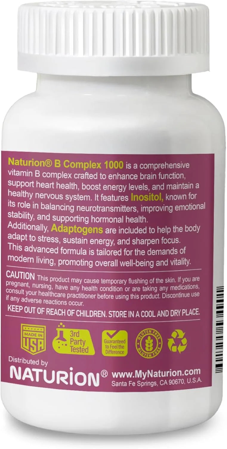 NATURION - NATURION B Complex 1000 60 Capsulas - The Red Vitamin MX - Suplementos Alimenticios - {{ shop.shopifyCountryName }}