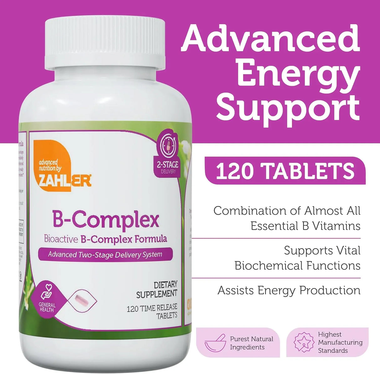 ZAHLER - Zahler B-Complex 120 Tabletas - The Red Vitamin MX - Suplementos Alimenticios - {{ shop.shopifyCountryName }}