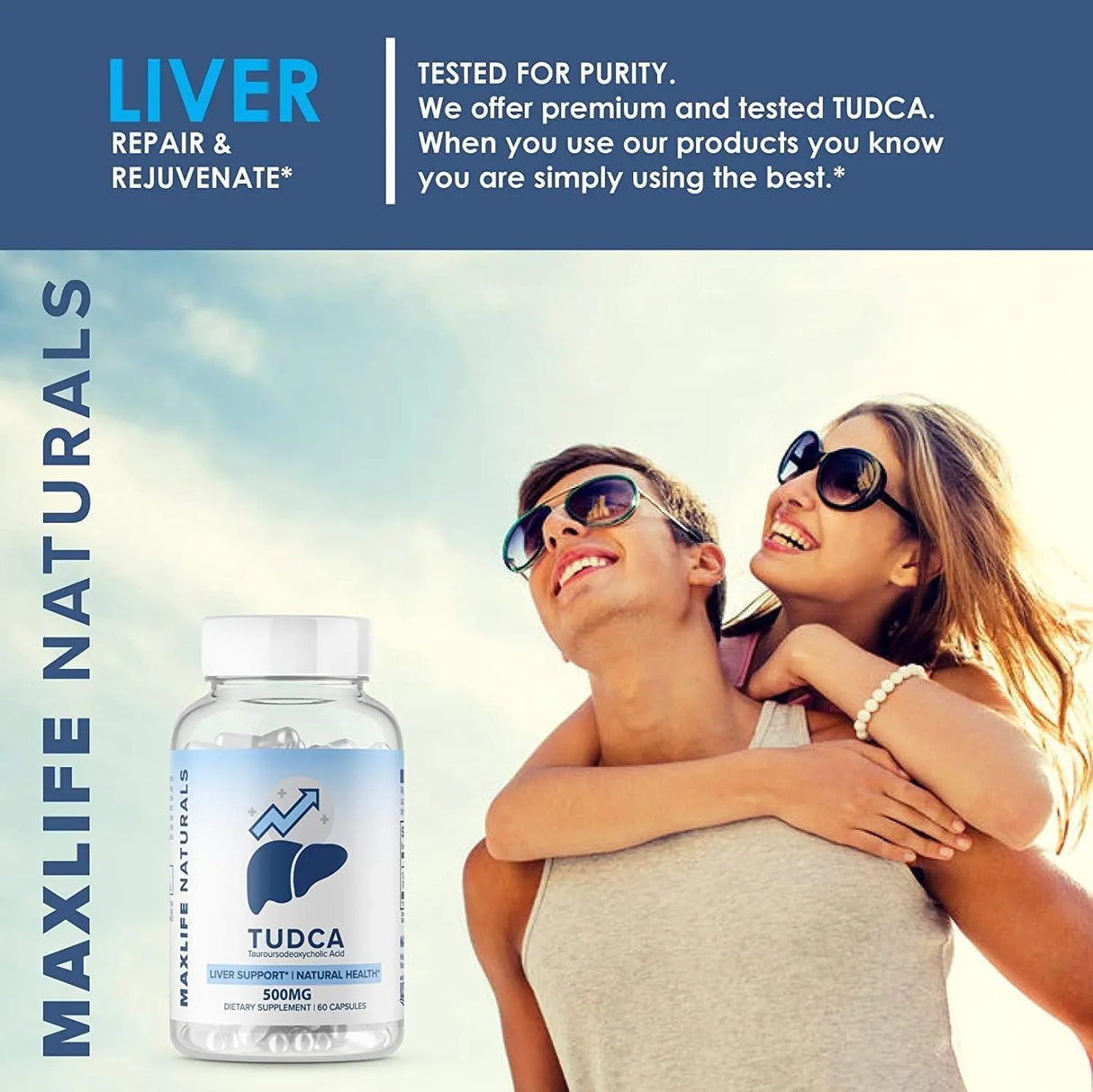 MAXLIFE NATURALS - MAXLIFE NATURALS Tudca Bile Salts Liver Support 500Mg. 60 Capsulas - The Red Vitamin MX - Suplementos Alimenticios - {{ shop.shopifyCountryName }}