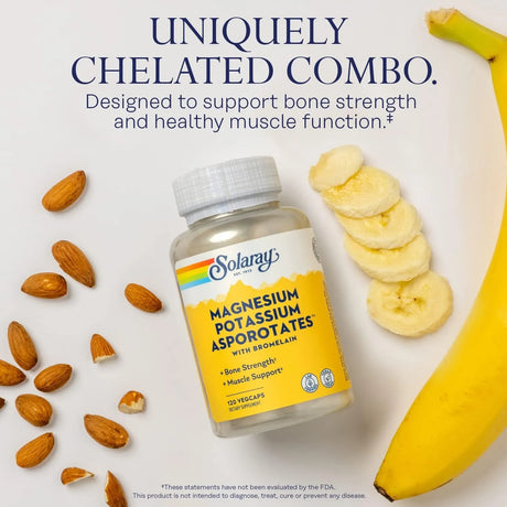 SOLARAY - SOLARAY Magnesium and Potassium Asporotates 120 Capsulas - The Red Vitamin MX - Suplementos Alimenticios - {{ shop.shopifyCountryName }}