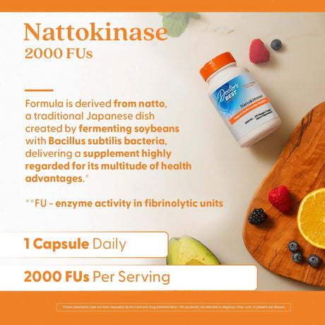 DOCTOR'S BEST - Doctors Best Nattokinase 2000 FUs 270 Capsulas - The Red Vitamin MX - Suplementos Alimenticios - {{ shop.shopifyCountryName }}