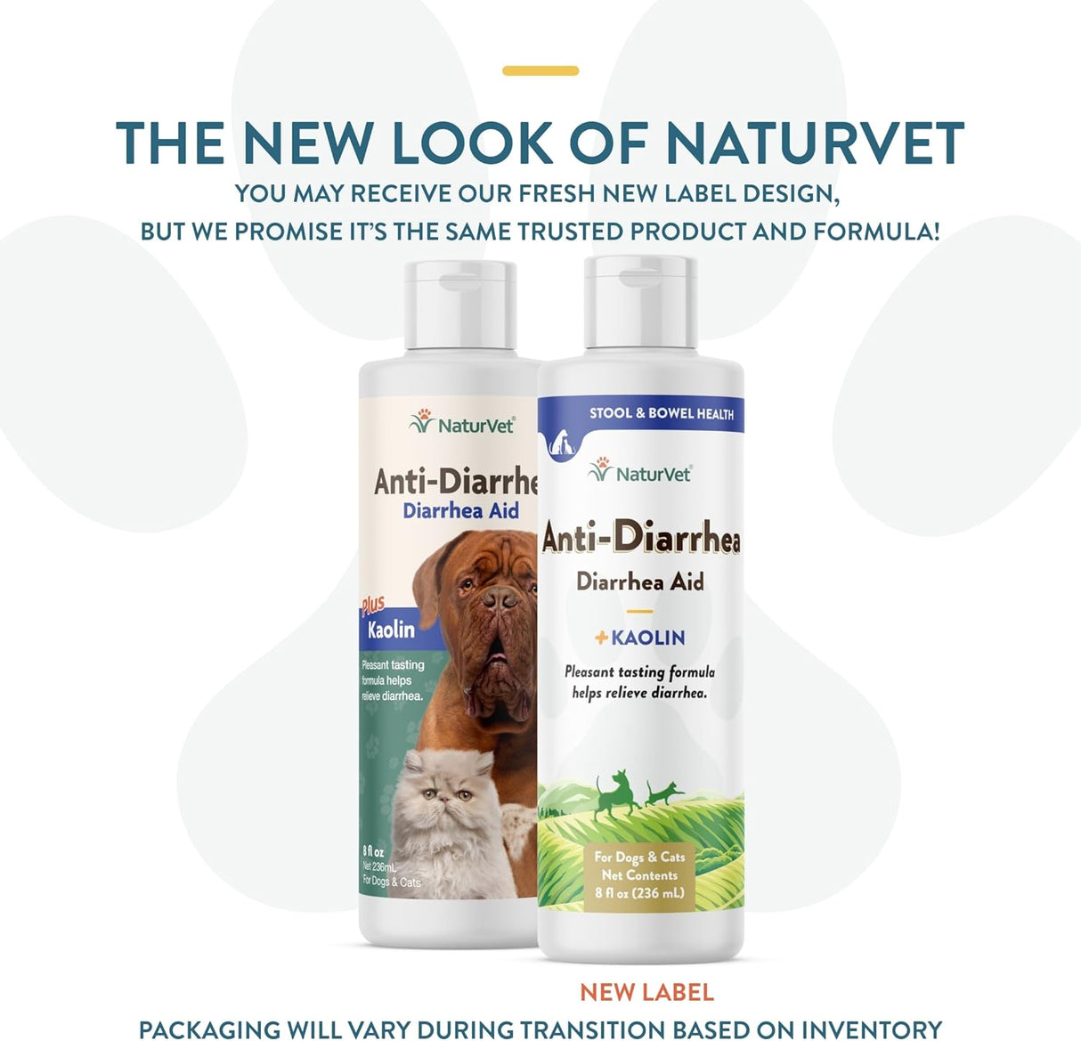 NaturVet Anti-Diarrhea Liquid Pet Supplement Plus Kaolin 236Ml.