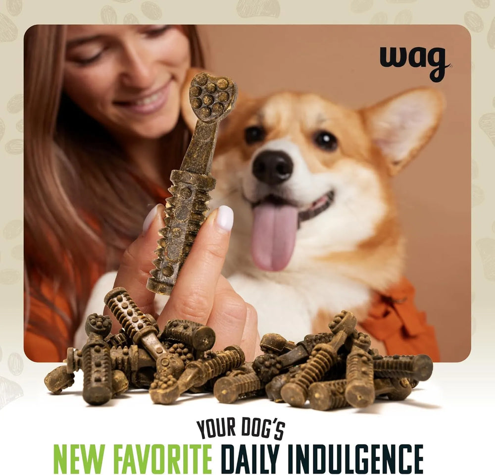 WAG - Wag Dental Dog Treats to Help Clean Teeth & Freshen Breath Medium Unflavored 36 Piezas - The Red Vitamin MX - Cuidado Dental Para Perros - {{ shop.shopifyCountryName }}