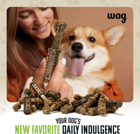 WAG - Wag Dental Dog Treats to Help Clean Teeth & Freshen Breath Medium Unflavored 36 Piezas - The Red Vitamin MX - Cuidado Dental Para Perros - {{ shop.shopifyCountryName }}