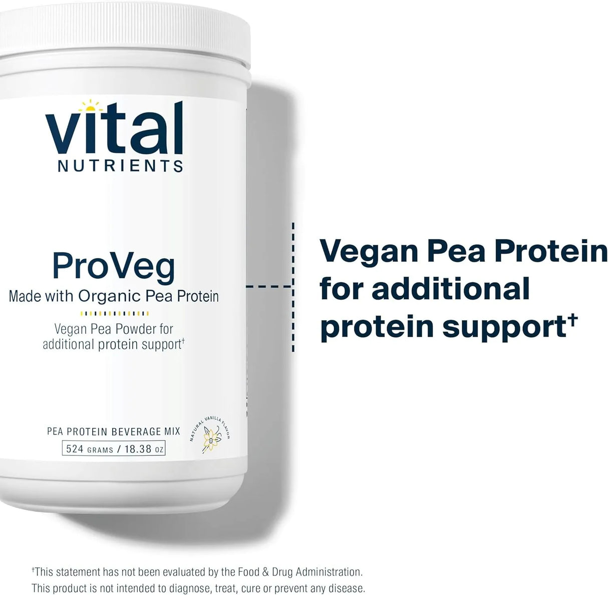 VITAL NUTRIENTS - Vital Nutrients ProVeg Organic Pea Protein 16 Servicios Natural Vanilla Flavor 524Gr. - The Red Vitamin MX - Suplementos Alimenticios - {{ shop.shopifyCountryName }}