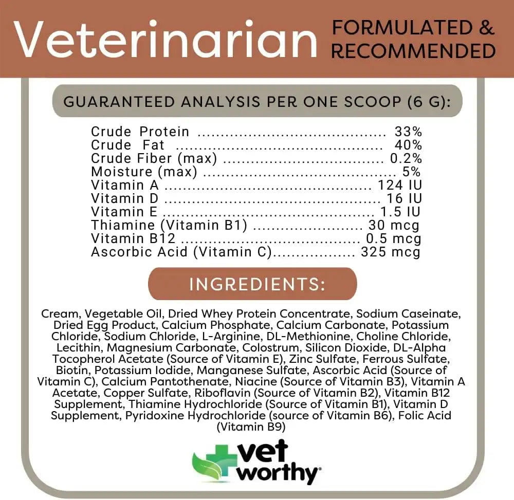 VET WORTHY - Vet Worthy Milk Replacement for Dogs 340Gr. - The Red Vitamin MX - Sustitutos De Leche Para Perros - {{ shop.shopifyCountryName }}