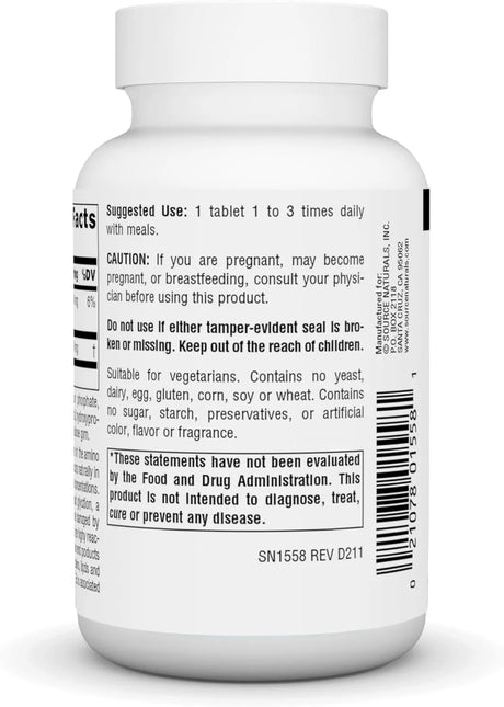 SOURCE NATURALS - Source Naturals L-Carnosine 500Mg. 60 Tabletas - The Red Vitamin MX - Suplementos Alimenticios - {{ shop.shopifyCountryName }}
