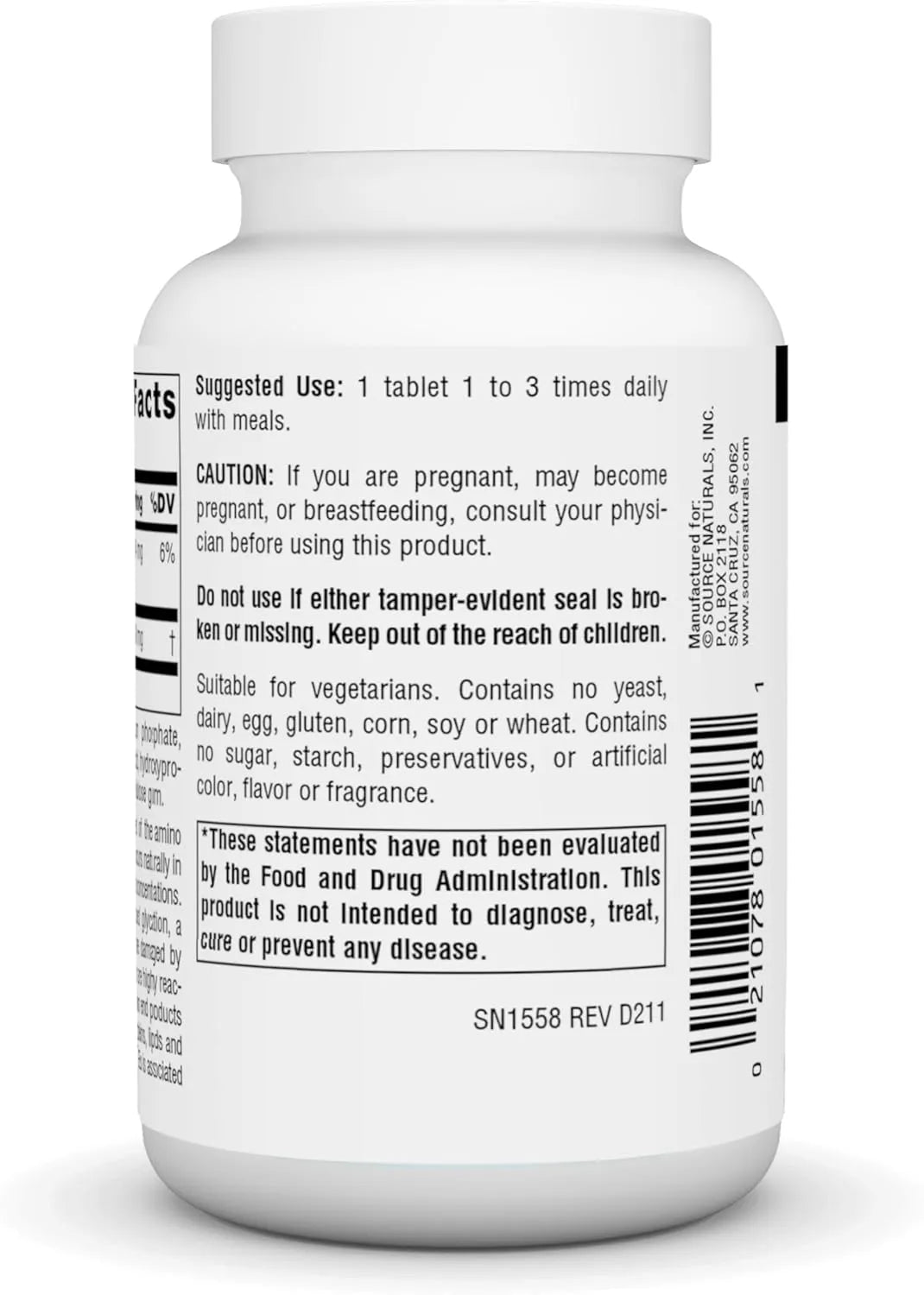 SOURCE NATURALS - Source Naturals L-Carnosine 500Mg. 60 Tabletas - The Red Vitamin MX - Suplementos Alimenticios - {{ shop.shopifyCountryName }}
