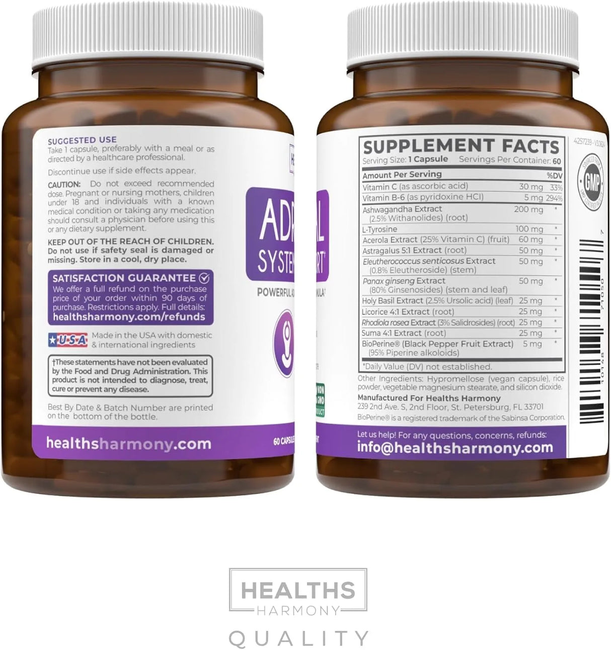 HEALTHS HARMONY - Healths Harmony Adrenal System Support 60 Capsulas - The Red Vitamin MX - Suplementos Alimenticios - {{ shop.shopifyCountryName }}