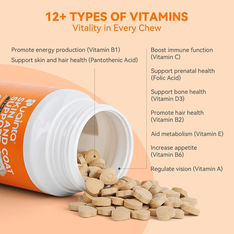 PUAINTA - PUAINTA Multivitamin Dog Supplement 12-in-1 Vitamins 200 Tabletas - The Red Vitamin MX - Multivitamínicos Para Perros - {{ shop.shopifyCountryName }}