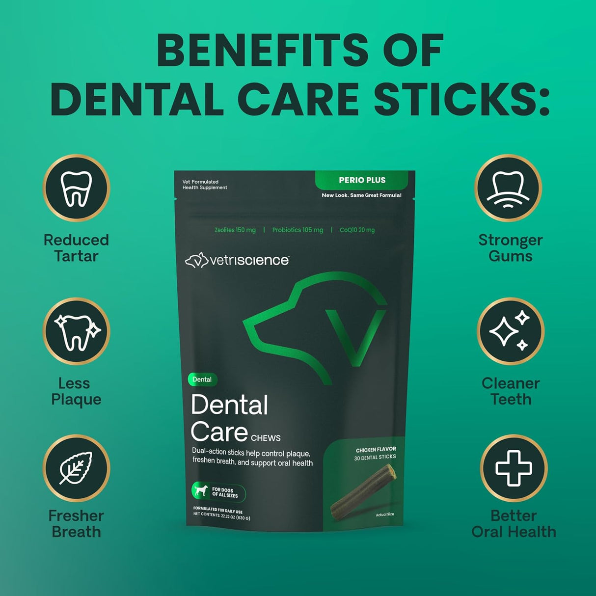 VETRISCIENCE Healthy Mouth Dental Chews 30 Masticables