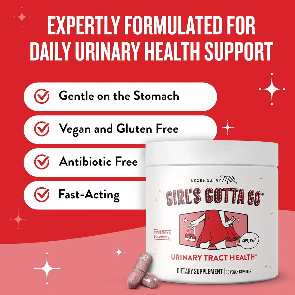 LEGENDAIRY MILK - Legendairy Milk Girl’s Gotta Go UTI Support 60 Capsulas - The Red Vitamin MX - Suplementos Alimenticios - {{ shop.shopifyCountryName }}