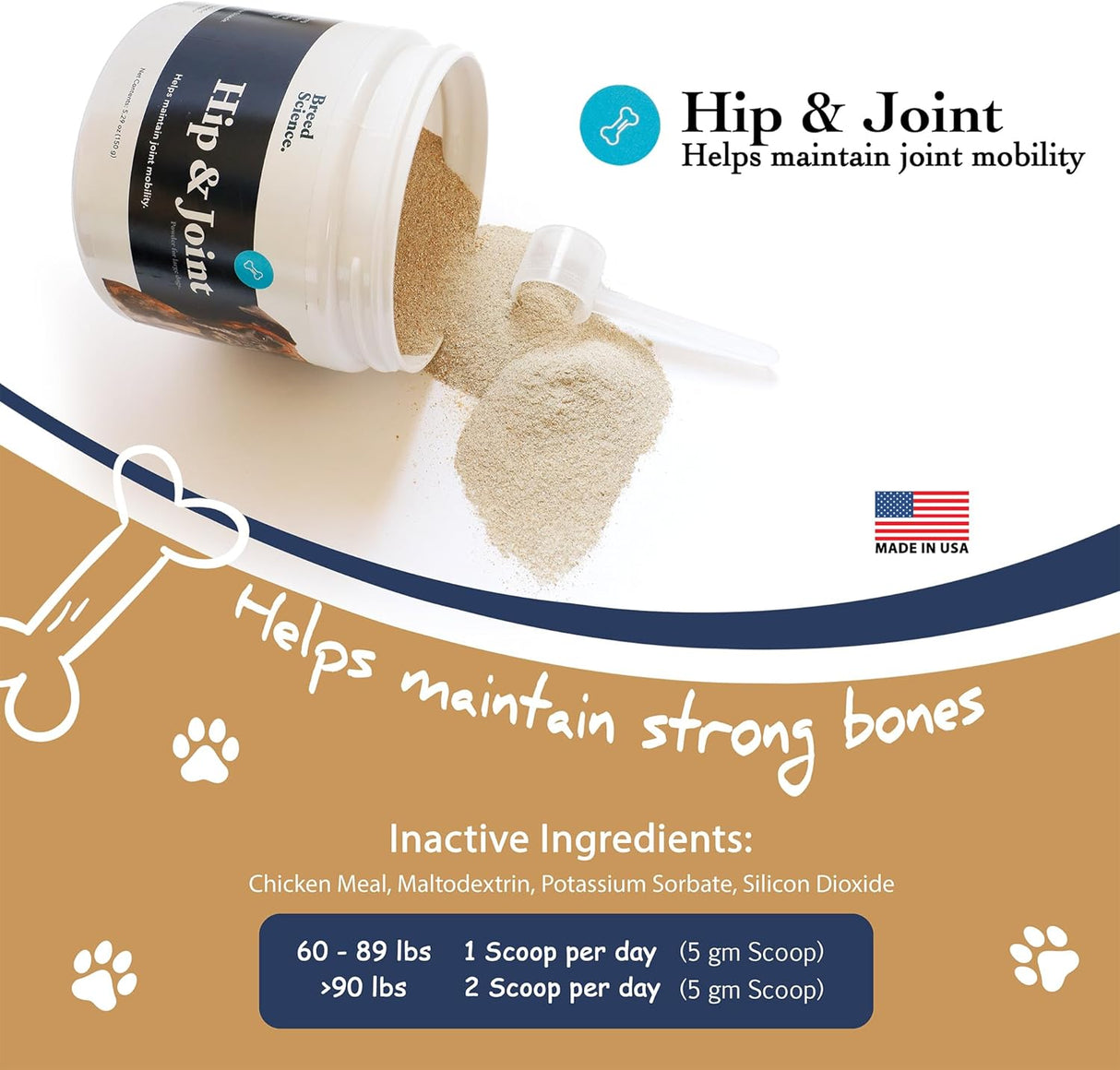 VitaBoost Hip and Joint Food Supplement for Dogs Medium Breeds 150Gr.