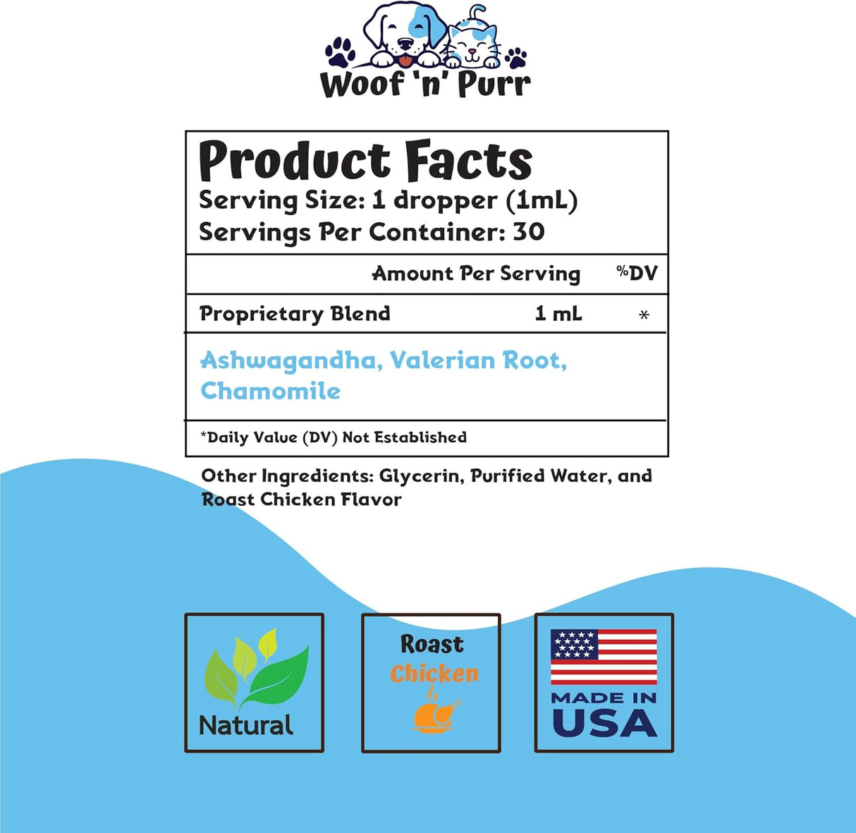 Woof 'n' Purr Cat Calming Drops 1 Fl.Oz.