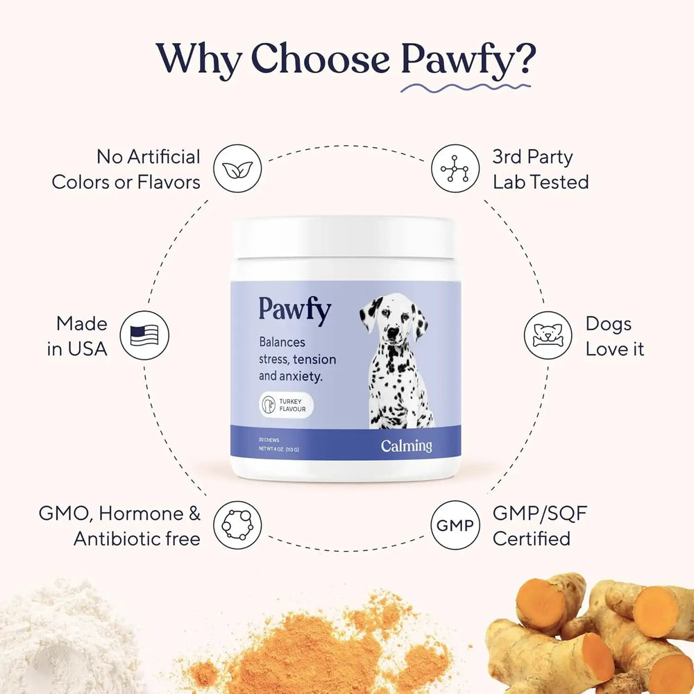 PAWFY - Pawfy Calming Chews for Dogs Turkey Treats 30 Masticables - The Red Vitamin MX - Relajantes Para Perros - {{ shop.shopifyCountryName }}