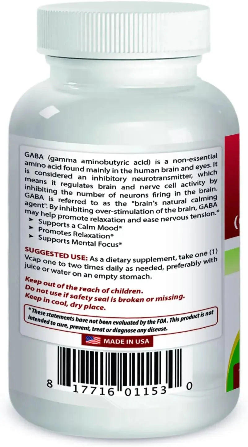 BEST NATURALS - Best Naturals Gaba 750Mg. 100 Capsulas - The Red Vitamin MX - Suplementos Alimenticios - {{ shop.shopifyCountryName }}