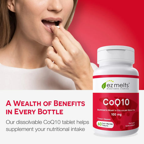 EZ MELTS - EZ Melts Dissolvable CoQ10 100Mg. 60 Tabletas - The Red Vitamin MX - Suplementos Alimenticios - {{ shop.shopifyCountryName }}