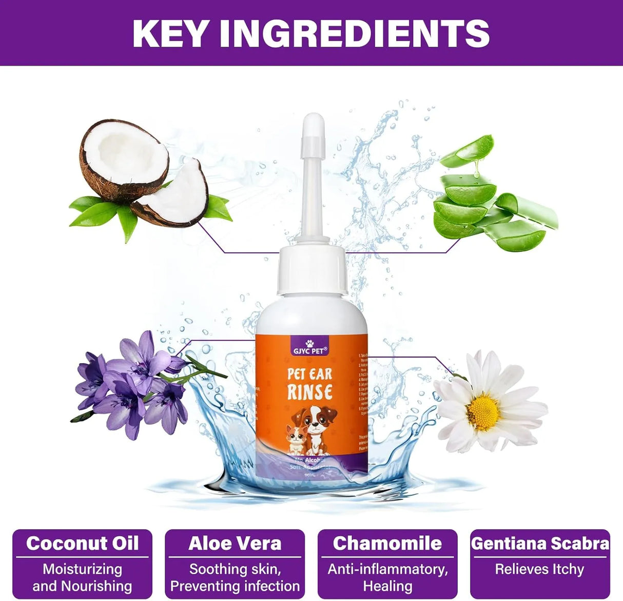 GJYC PET - GJYC PET Ear Cleaner for Dogs and Cats 2 Fl.Oz. - The Red Vitamin MX - Cuidado Del Oído De Perros - {{ shop.shopifyCountryName }}