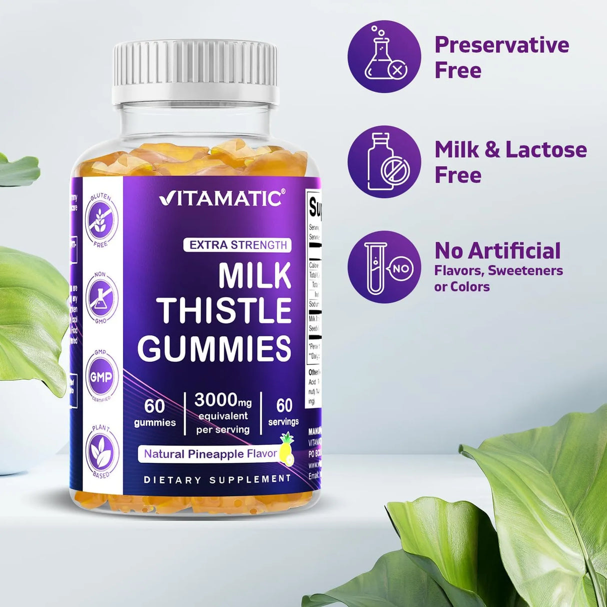 VITAMATIC - Vitamatic Milk Thistle Gummies 3000Mg. 60 Gomitas - The Red Vitamin MX - Suplementos Alimenticios - {{ shop.shopifyCountryName }}