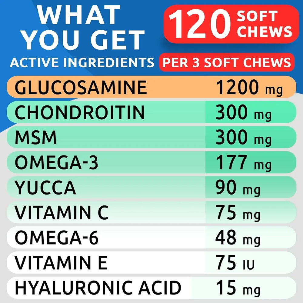 BARK&SPARK - Bark&Spark Senior Advanced Glucosamine Chondroitin for Dogs 120 Masticables - The Red Vitamin MX - Cuidado De Cadera Y Articulaciones Para Perros - {{ shop.shopifyCountryName }}