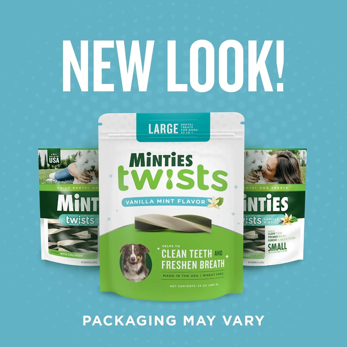 MINTIES - Minties Twists VetIQ Dog Dental Bone Treats Dental Chews for Medium/Large Dogs Over 40 Lbs 40 Piezas - The Red Vitamin MX - Cuidado Dental Para Perros - {{ shop.shopifyCountryName }}