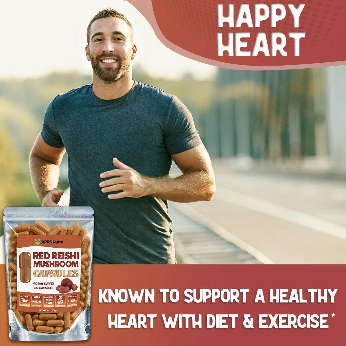 XPRS NUTRA - XPRS Nutra Reishi Mushroom 180 Capsulas - The Red Vitamin MX - Suplementos Alimenticios - {{ shop.shopifyCountryName }}