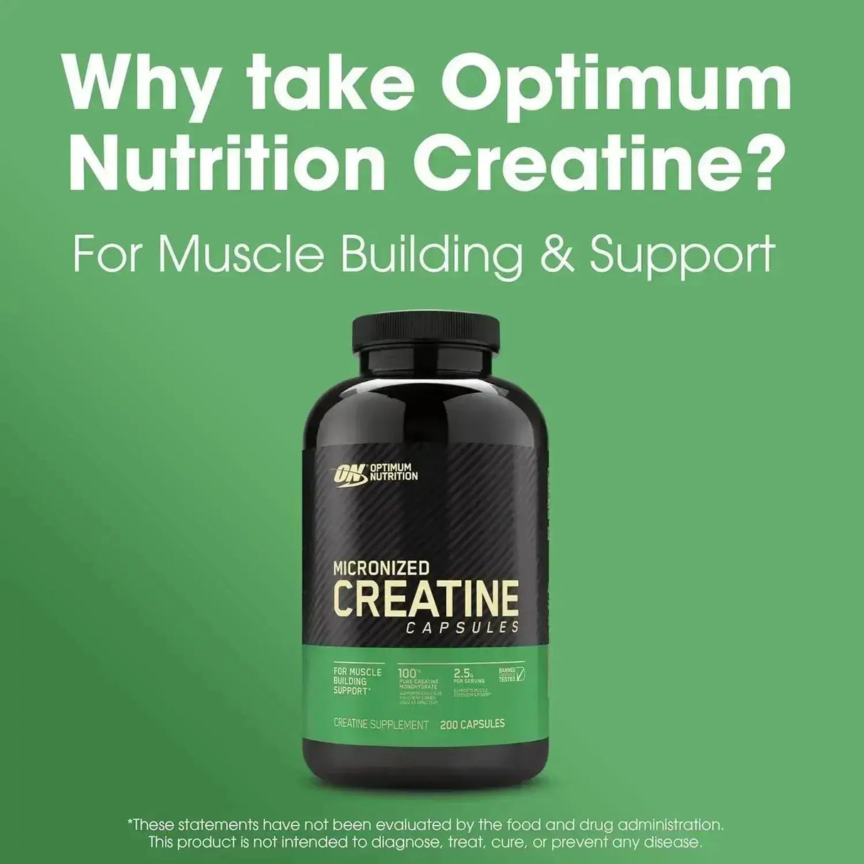 OPTIMUM NUTRITION - Optimum Nutrition Micronized Creatine Monohydrate 2500Mg. 200 Capsulas - The Red Vitamin MX - Suplementos Alimenticios - {{ shop.shopifyCountryName }}