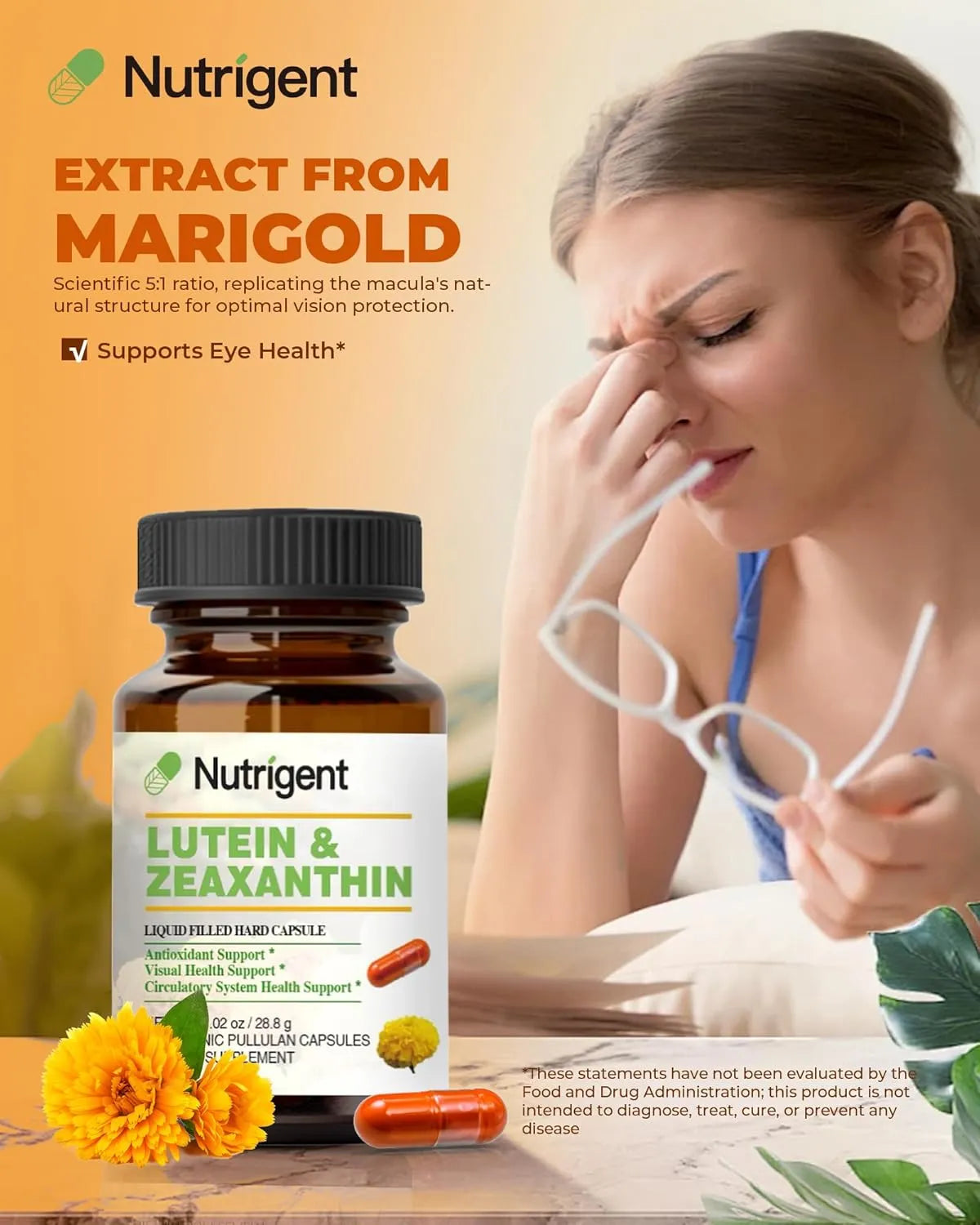 NUTRIGENT - Nutrigent Lutein 20Mg. with Zeaxanthin 60 Capsulas - The Red Vitamin MX - Suplementos Alimenticios - {{ shop.shopifyCountryName }}