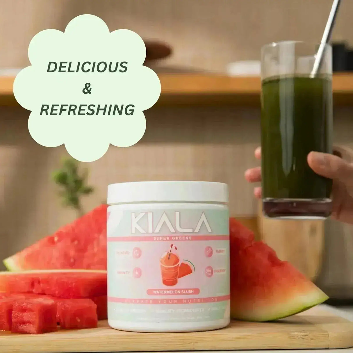 KIALA NUTRITION - Kiala Nutrition Super Greens Support Gut Health Watermelon Slush 255Gr. - The Red Vitamin MX - Suplementos Alimenticios - {{ shop.shopifyCountryName }}