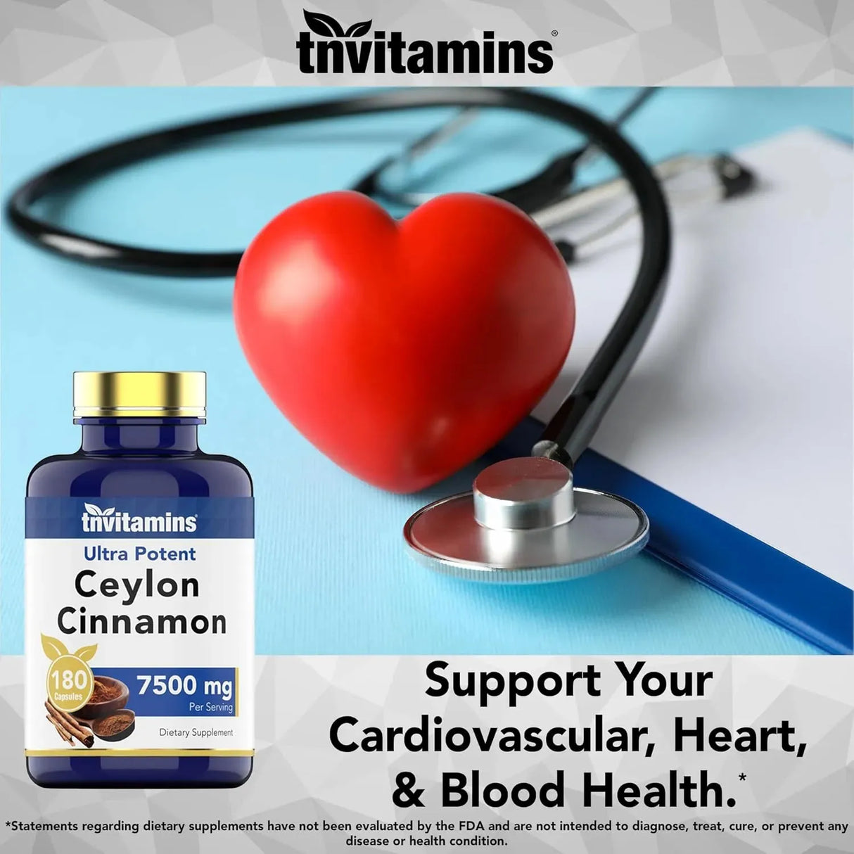 TNTVITAMINS - tnvitamins Ceylon Cinnamon 7500Mg. 180 Capsulas - The Red Vitamin MX - Suplementos Alimenticios - {{ shop.shopifyCountryName }}